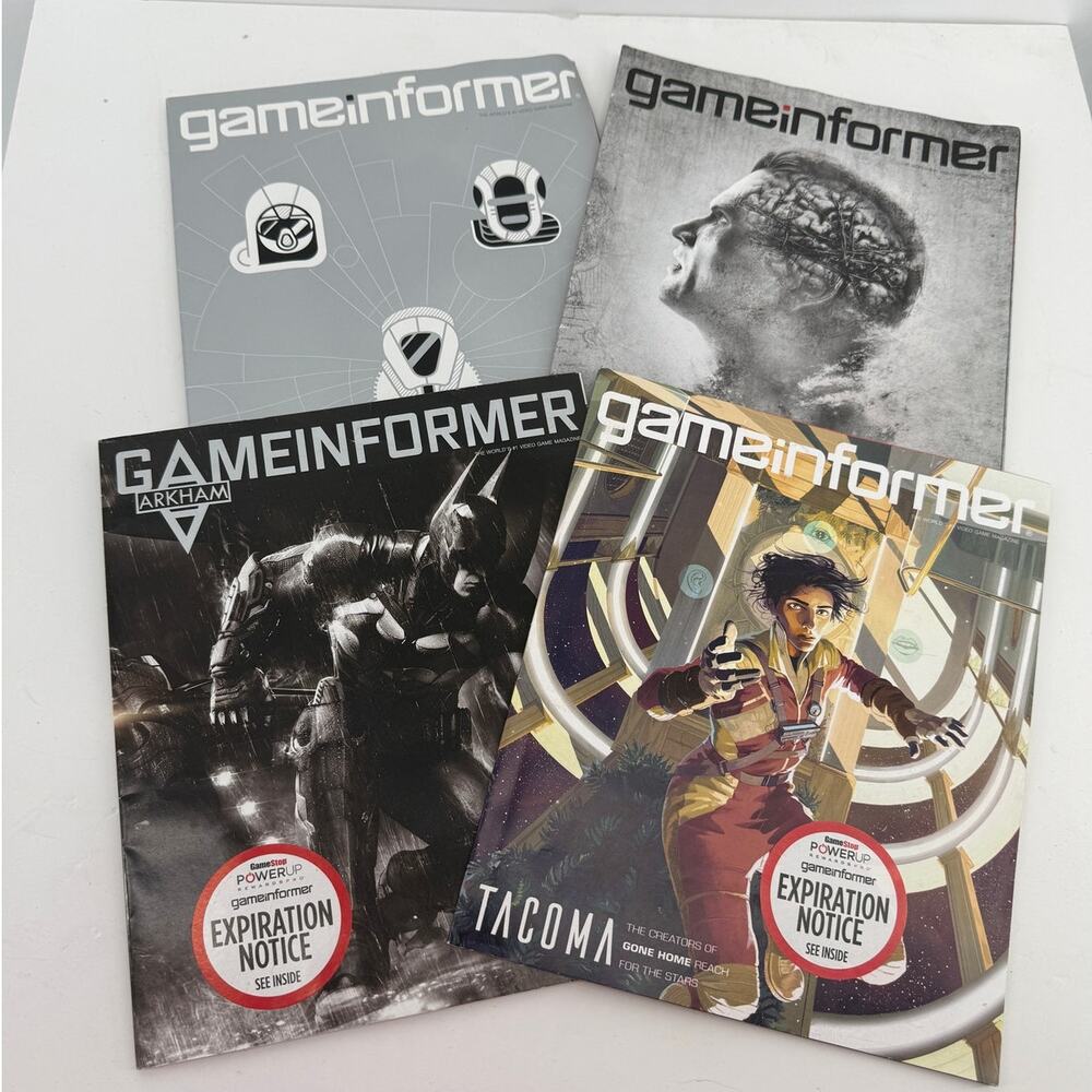 Game Informer Magazine Lot 4 Batman Arkham Tomb Raider Gaming Collectible Issues